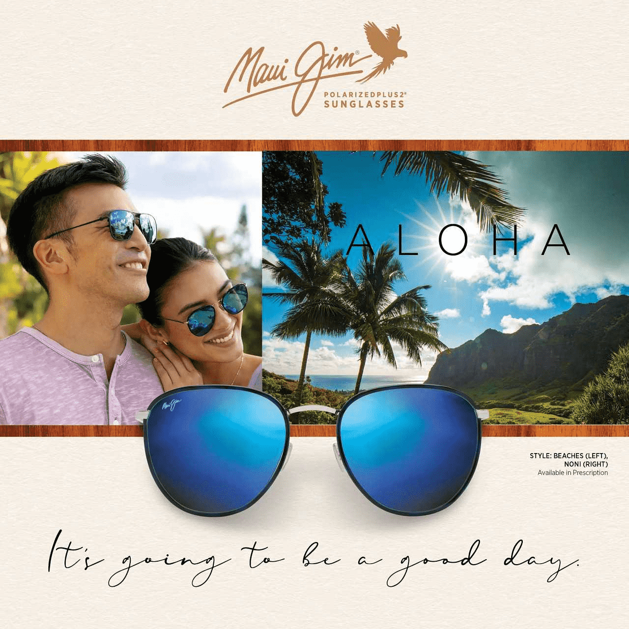 Maui Jim sunglasses media kit blue
